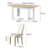 Living Fusion Chandria Extendable Dining Table &amp; Chair Set