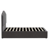 Living Fusion Grey Ellora Velvet Gas Lift Bed Frame