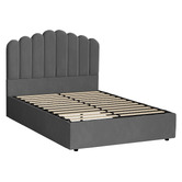 Living Fusion Grey Ellora Velvet Gas Lift Bed Frame