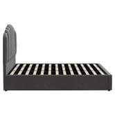 Living Fusion Grey Ellora Velvet Gas Lift Bed Frame