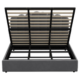 Living Fusion Grey Ellora Velvet Gas Lift Bed Frame