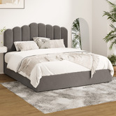 Living Fusion Grey Ellora Velvet Gas Lift Bed Frame