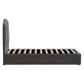 Living Fusion Grey Ellora Velvet Gas Lift Bed Frame