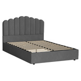 Living Fusion Grey Ellora Velvet Gas Lift Bed Frame