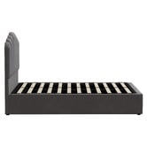 Living Fusion Grey Ellora Velvet Gas Lift Bed Frame