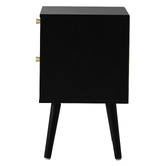 Living Fusion Black Asher Bedside Table