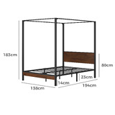 Living Fusion Victoria Canopy Bed Frame