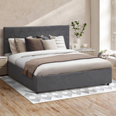 Living Fusion Kenzo Velvet Gas Lift Storage Bed Frame