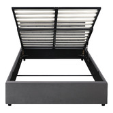 Living Fusion Kenzo Velvet Gas Lift Storage Bed Frame