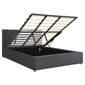 Living Fusion Kenzo Velvet Gas Lift Storage Bed Frame