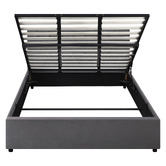 Living Fusion Kenzo Velvet Gas Lift Storage Bed Frame