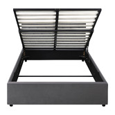 Living Fusion Kenzo Velvet Gas Lift Storage Bed Frame