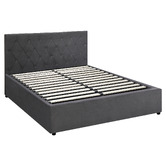 Living Fusion Kenzo Velvet Gas Lift Storage Bed Frame