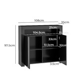 Living Fusion Arslan LED Sideboard Buffet