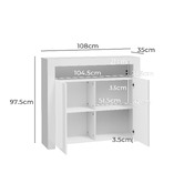 Living Fusion Arslan LED Sideboard Buffet