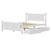 LivingFusion Clara Pine Wood Bed Frame with Storage | Temple & Webster