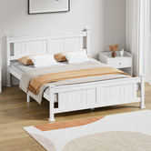 Living Fusion Clara Pine Wood Bed Frame