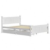 LivingFusion Clara Pine Wood Bed Frame with Storage | Temple & Webster