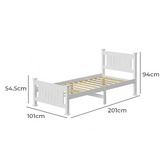 Living Fusion Clara Pine Wood Bed Frame