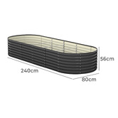 Living Fusion Gaya Galvanised Steel Raised Garden Bed