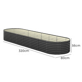 Living Fusion Gaya Galvanised Steel Raised Garden Bed