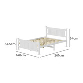 Living Fusion Clara Pine Wood Bed Frame