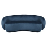 Living Fusion Millie 3 Seater Rounded Velvet Sofa