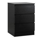 Living Fusion Carolla 3 Drawer Bedside Table