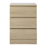 Living Fusion Carolla 3 Drawer Bedside Table