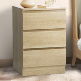 Living Fusion Carolla 3 Drawer Bedside Table