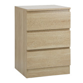 Living Fusion Carolla 3 Drawer Bedside Table