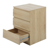 Living Fusion Carolla 3 Drawer Bedside Table