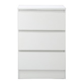 Living Fusion Carolla 3 Drawer Bedside Table