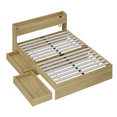 Living Fusion Natural Cassandra Bed with USB Port &amp; Drawers
