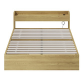 Living Fusion Natural Cassandra Bed with USB Port &amp; Drawers