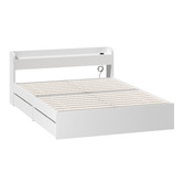 Living Fusion White Cassandra Bed with USB Port &amp; Drawers