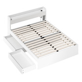 Living Fusion White Cassandra Bed with USB Port &amp; Drawers