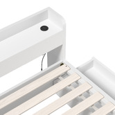 Living Fusion White Cassandra Bed with USB Port &amp; Drawers