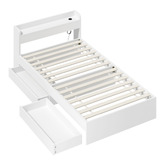 Living Fusion White Cassandra Bed with USB Port &amp; Drawers