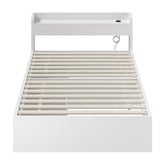 Living Fusion White Cassandra Bed with USB Port &amp; Drawers