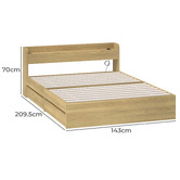 Living Fusion Natural Cassandra Bed with USB Port &amp; Drawers