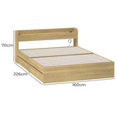 Living Fusion Natural Cassandra Bed with USB Port &amp; Drawers