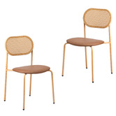 Living Fusion Radegonde Faux Leather Dining Chairs