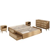 Living Fusion 4 Piece Holly Rattan Bedroom Furniture Set