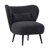 Living Fusion Aleyn Corduroy Velvet Wing Back Chair