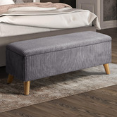 Living Fusion Ayaan Footed Storage Ottoman Bench