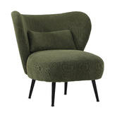 Living Fusion Aleyn Corduroy Velvet Wing Back Chair