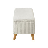 Living Fusion Ayaan Footed Storage Ottoman Bench