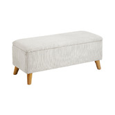 Living Fusion Ayaan Footed Storage Ottoman Bench