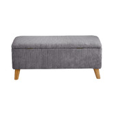 Living Fusion Ayaan Footed Storage Ottoman Bench